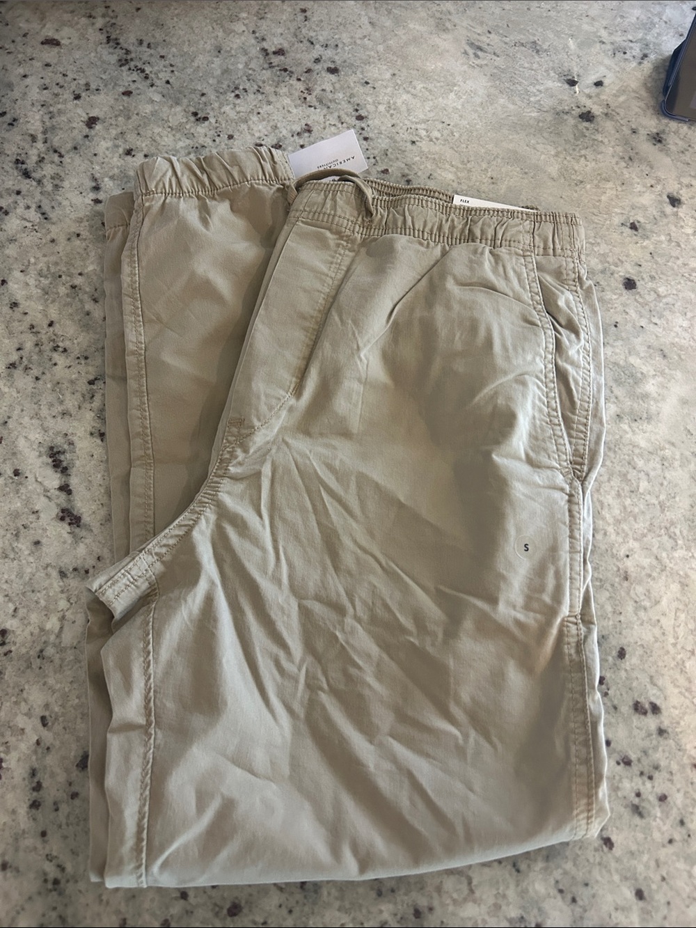 Men's Elastic Waist Casual Pants - Tan